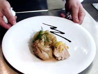 Poultry supreme and fennel, with salt lemon