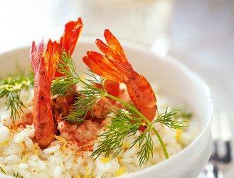 Risotto with prawns and tandoori spices